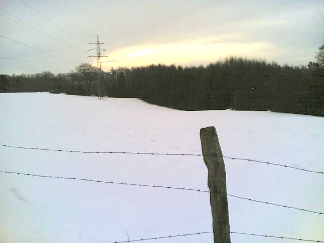 Überall gefrorener Schnee