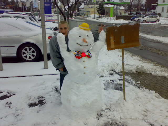 Schneemann und Anja