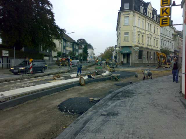 Baustelle Obere Remscheider Str. zur Thomas Mann Str.