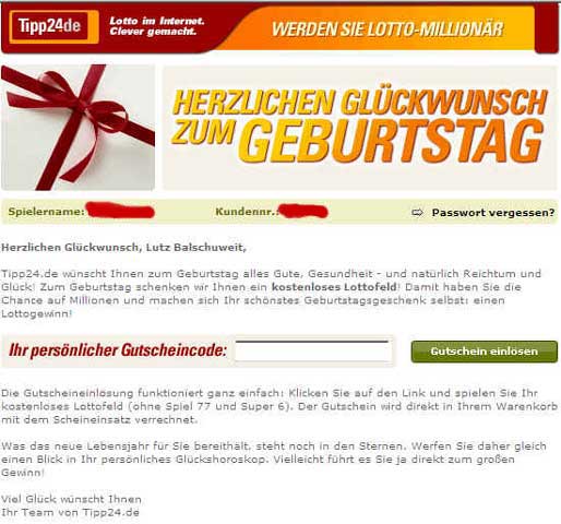 Lotto-Geschenk