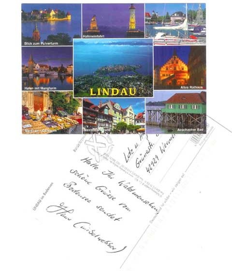 Postkarte von Hans
