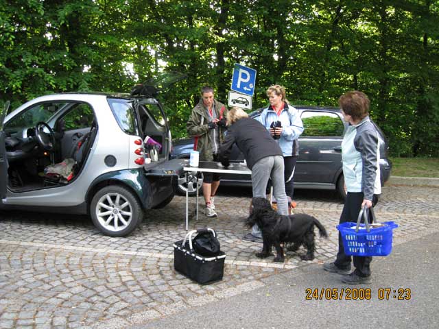 Aufbau der Sportlerkaffeebude