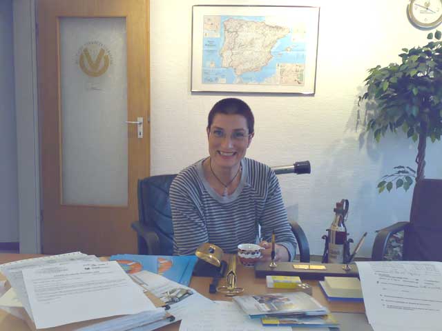 Anja bei der Arbeit